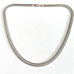925 Sterling Silver 6MM Flat Snake Chain Necklace 18"